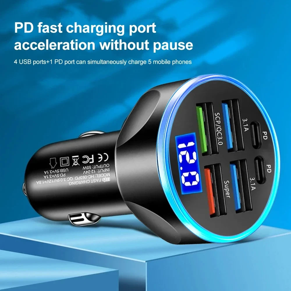 Multi-Port Fast Car Charger