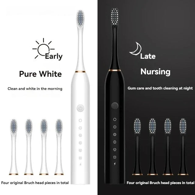 Electric Ultrasonic Toothbrush Set