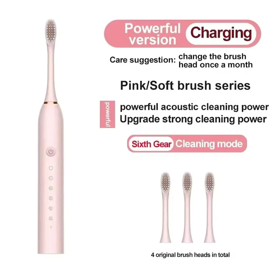 Electric Ultrasonic Toothbrush Set