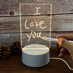 Transparent Acrylic Message Board Night Light